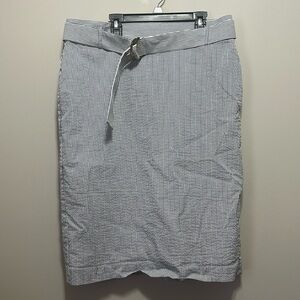 Ann Taylor Factory Seersucker Pencil Skirt